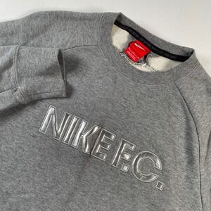 Nike F.C. Football Soccer Gray Crewneck Sweatshirt 1994 Mens Medium Pullover Top